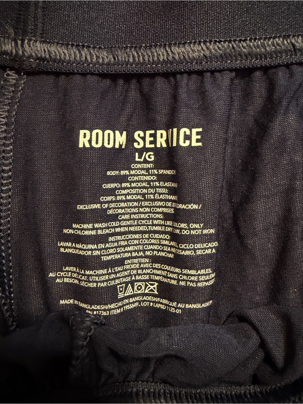3 Room Service -Women's Navy, Floral, and Pink Lounge/ PJ Shorts - Large - Picture 10 of 10